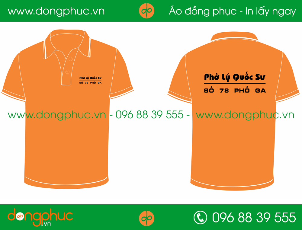 Áo phông đồng phục nhà hàng Phở lý 